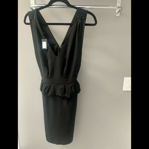 Maje Robe Structured Peplum Dress